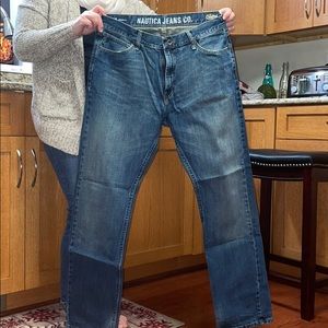 nautica straight fit 34x32 jeans